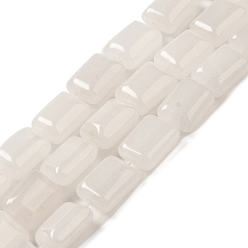 Natural White Jade Beads Strands, Rectangle