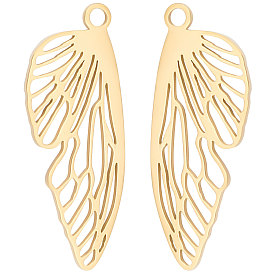 8шт ионное покрытие (ip) 316 хирургические подвески из нержавеющей стали, крыло насекомого