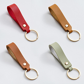Leather Keychain Business Key Pendant Gift Car Key Ring