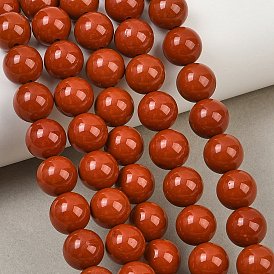 Grade A Natural Red Jasper Bead Strands, Round