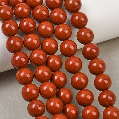 Grade A Natural Red Jasper Bead Strands, Round