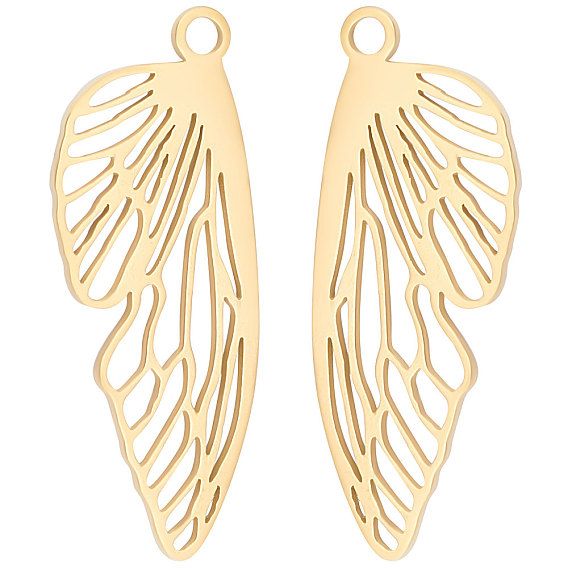 8шт ионное покрытие (ip) 316 хирургические подвески из нержавеющей стали, крыло насекомого