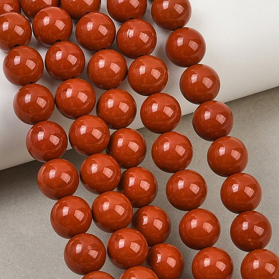 Grade A Natural Red Jasper Bead Strands, Round