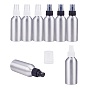 120ml Refillable Aluminum Spray Bottles, with PP Plastic Cap, for Salon Hairdresser Sprayer, Platinum