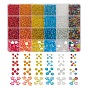 24 Style Round Glass Seed Beads, with Star Acrylic Beads