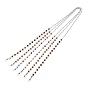 Eyeglasses Chains Sets, Neck Strap for Eyeglasses, with Round Natural Wood Beads, Rubber Loop Ends, 304 Stainless Steel Paperclip Chains & Lobster Claw Clasps