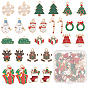 56 шт 14 стиль рождественский стиль сплав эмалированные подвески, леденец и снеговик и дерево и венок и снежинка
