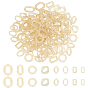 Transparent Acrylic Linking Rings, with Glitter Powder, Quick Link Connectors, For Jewelry Cable Chains Making, Mixed Shapes