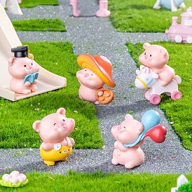 6шт. смоляная свинья дисплей украшения, для украшения рабочего стола домашнего офиса