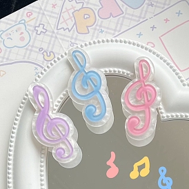 Musical Note Acrylic Alligator Hair Clips, Hair Accessories for Girls Women