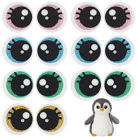 24пары 4цветные полиэстеровые пришивные заплатки, аппликации из ткани, глаз