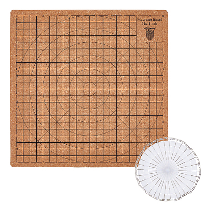 Square Cork Blocking Mats for Knitting, Blocking Boards with Grids for Needlepoint Crochet