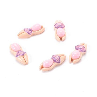Resin Cabochons, Swimming Girl