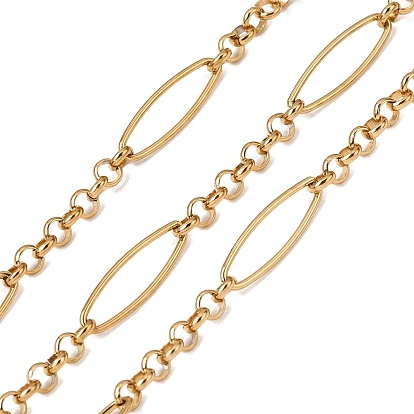 304 цепи овальные из нержавеющей стали, ионное покрытие (ip), несварные, с катушкой