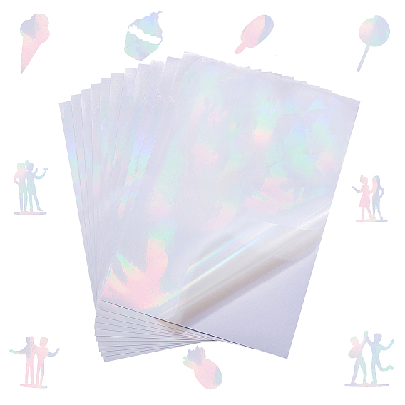 10 Sheets Printable Vinyl Paper, Rectangle, DIY Craft Paper