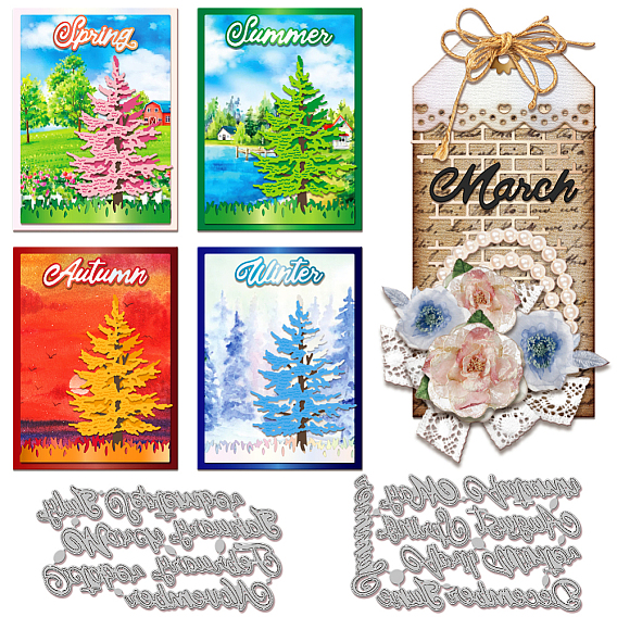 Сезон тема трафареты для резки углеродистой стали, Шаблон для изготовления бумажных карточек с декоративным тиснением для скрапбукинга своими руками, художественный промысел