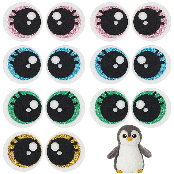 24пары 4цветные полиэстеровые пришивные заплатки, аппликации из ткани, глаз