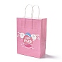 Sacs en papier rectangle, avec une poignée, pour sacs-cadeaux et sacs à provisions, Thème de Pâques