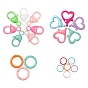 DIY Keychain Making Kit, Including Spray Painted Iron Linking Rings, Spray Painted Eco-Friendly Alloy Lobster Claw Clasps & Spring Gate Rings, for DIY Jewelry Making