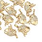 SHEGRACE Brass Micro Pave Black Cubic Zirconia Pendants, Horse Charms, Cadmium Free & Lead Free & Nickel Free