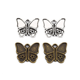 Сплавочные сеттинги для кулона, тибетский стиль, без кадмия и без свинца, бабочка