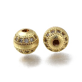 Латунные микропаве из прозрачного кубического циркония, круглые, долговечный, стойки покрытие, без свинца и без кадмия