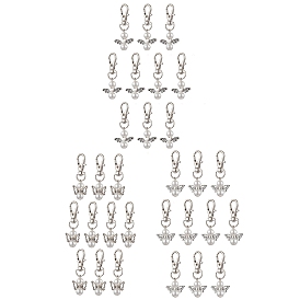 10 шт. ангельские стеклянные жемчужные подвески украшения, подвески из сплава с поворотной застежкой для украшения брелока для рюкзака