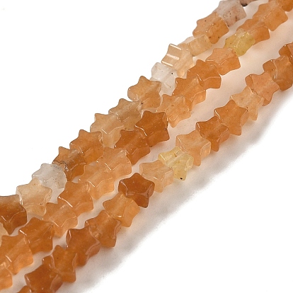 Натуральный красный авантюрин бисер нитей, звезда