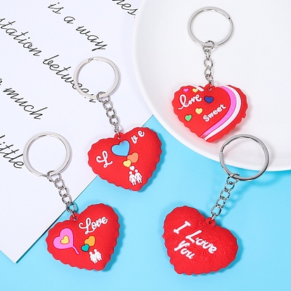 Брелок из ПВХ-сумки в форме сердца, подвесное украшение для рюкзака