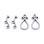 Ion Plating(IP) 304 Stainless Steel Toggle Clasps, Teardrop