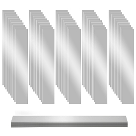 66pcs 11 styles 304 tôles en acier inoxydable, retangle