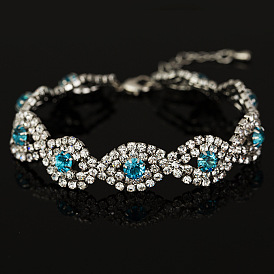 Multi-color Inlaid Diamond Bracelet - Small Jewelry, Hand Ornament, Bracelet - Water Diamond Jewelry B013.