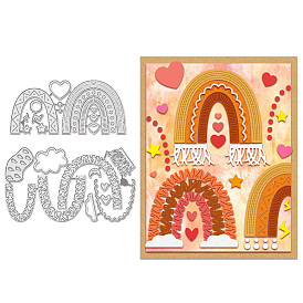 Трафареты для резки из углеродистой стали в стиле бохо-радуги, для diy scrapbooking, Фотоальбом, декоративная бумага для тиснения, цвет нержавеющей стали