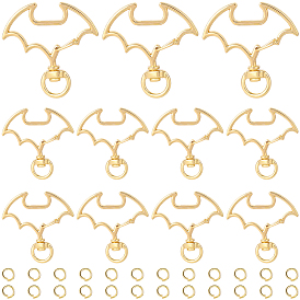 30 комплекты поворотных застежек из сплава, летучая мышь