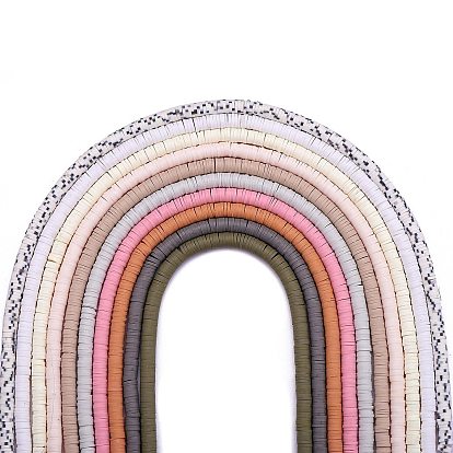 10 нити 10 цвета плоские круглые бусины из полимерной глины ручной работы, диск хейши бусины для гавайских серег браслет ожерелья ювелирных изделий