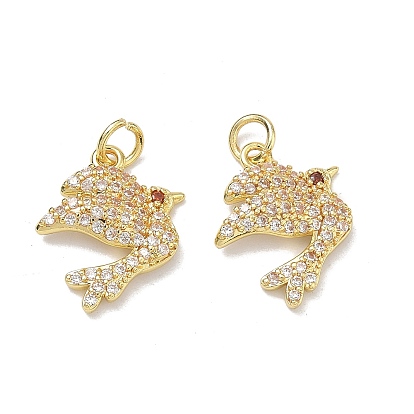 Латунные микро проложить кубического циркония подвески, стойки покрытие, долговечный, без свинца и без кадмия, амулеты птиц