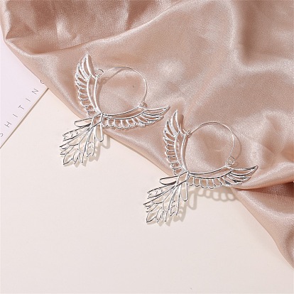 Fashion Angel Wings Earrings Ethnic Style Hollow Eagle Earrings Peace Sign Earrings Stud Earrings