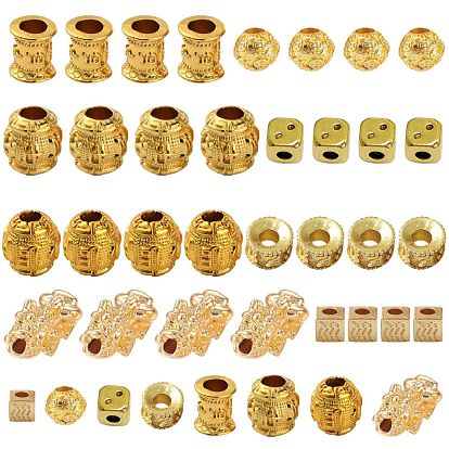 40pcs 8 Art Legierungsperlen, Mischform
