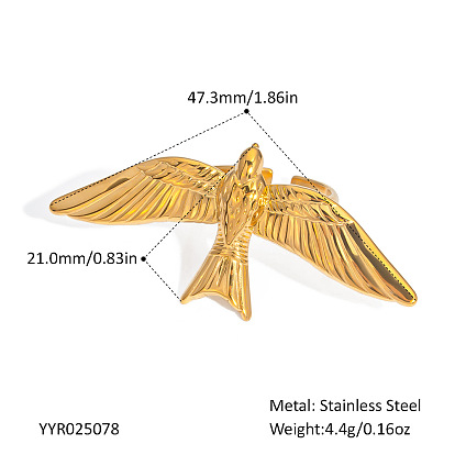 Кольца-манжеты из нержавеющей стали в виде птиц для женщин