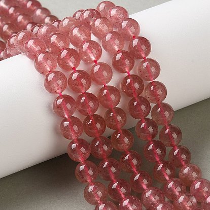 Природного кварца клубники нитей бисера, круглые