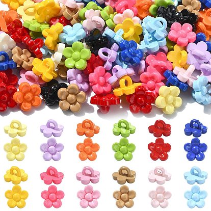 Boutons acrylique de 1 trous, fleur