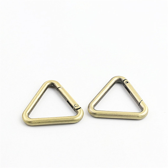 Пружинные кольца из цинкового сплава, для сумочки кошелек плечевой ремень сумка diy аксессуары, треугольные