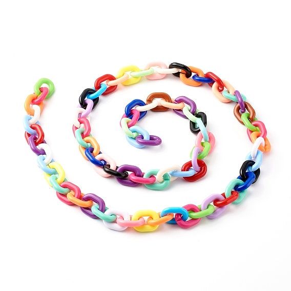 Handmade Acrylic Cable Chain, for Purse Strap Handbag Link Chains Making