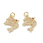 Латунные микро проложить кубического циркония подвески, стойки покрытие, долговечный, без свинца и без кадмия, амулеты птиц