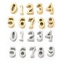 304 Stainless Steel Slide Charms, Number