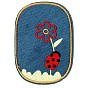 Computerized Embroidery Cloth Iron on/Sew on Patches, Costume Accessories, Oval with Flower
