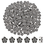 200 Perles en alliage de style tibétain, sans plomb et sans cadmium et sans nickel, fleur