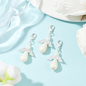 Ангел абс пластик имитация жемчуга кулон украшения, Сплав с застежками когтя омара