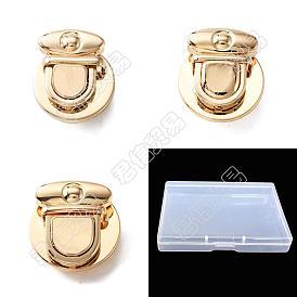6Pcs 3 Styles Zinc Alloy Tuck Lock Clasp, Purse Thumb Lock, for Bag Replacement Accessories