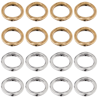 100 шт. 2 цвета, оправа из бисера из сплава в тибетском стиле, без свинца и без кадмия, кольцо